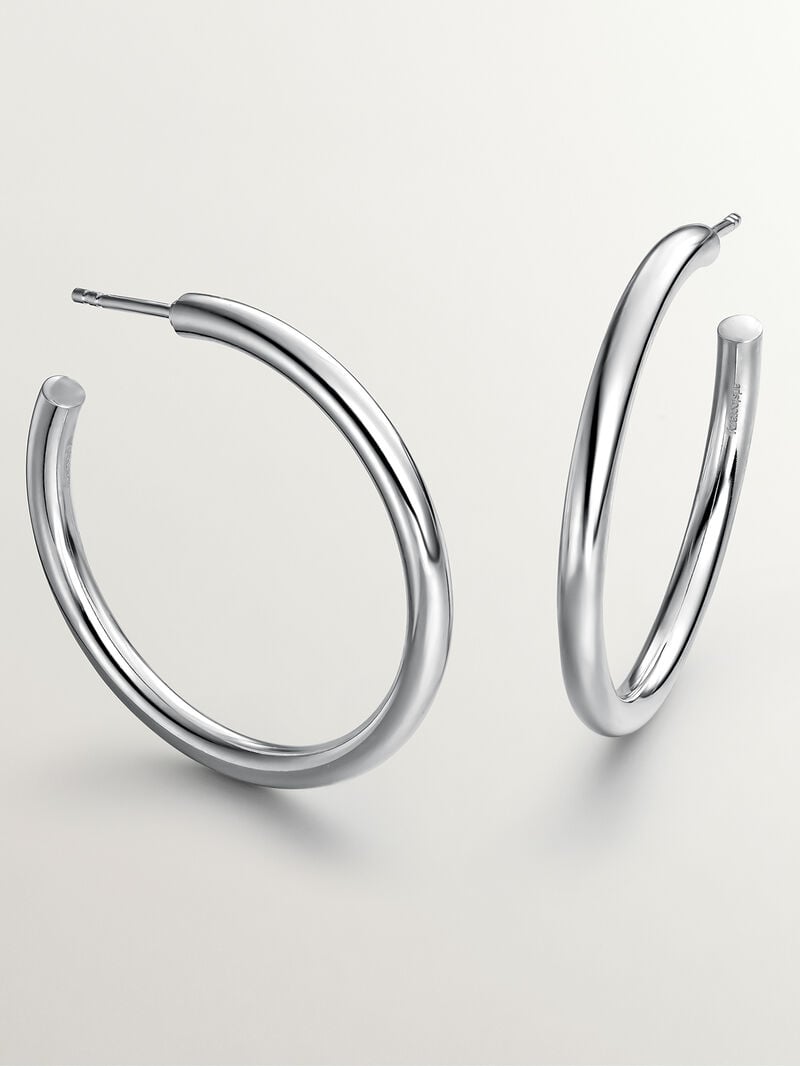 Large 925 silver hoop earrings | Aristocrazy