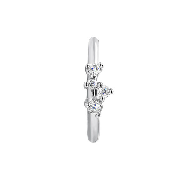 Boucle d'oreille créole diamant 0,027 cts or blanc 9 ct , J04958-01-H,hi-res