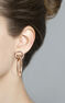 Boucles d'oreilles double anneaux argent plaqué or rose , J03432-03