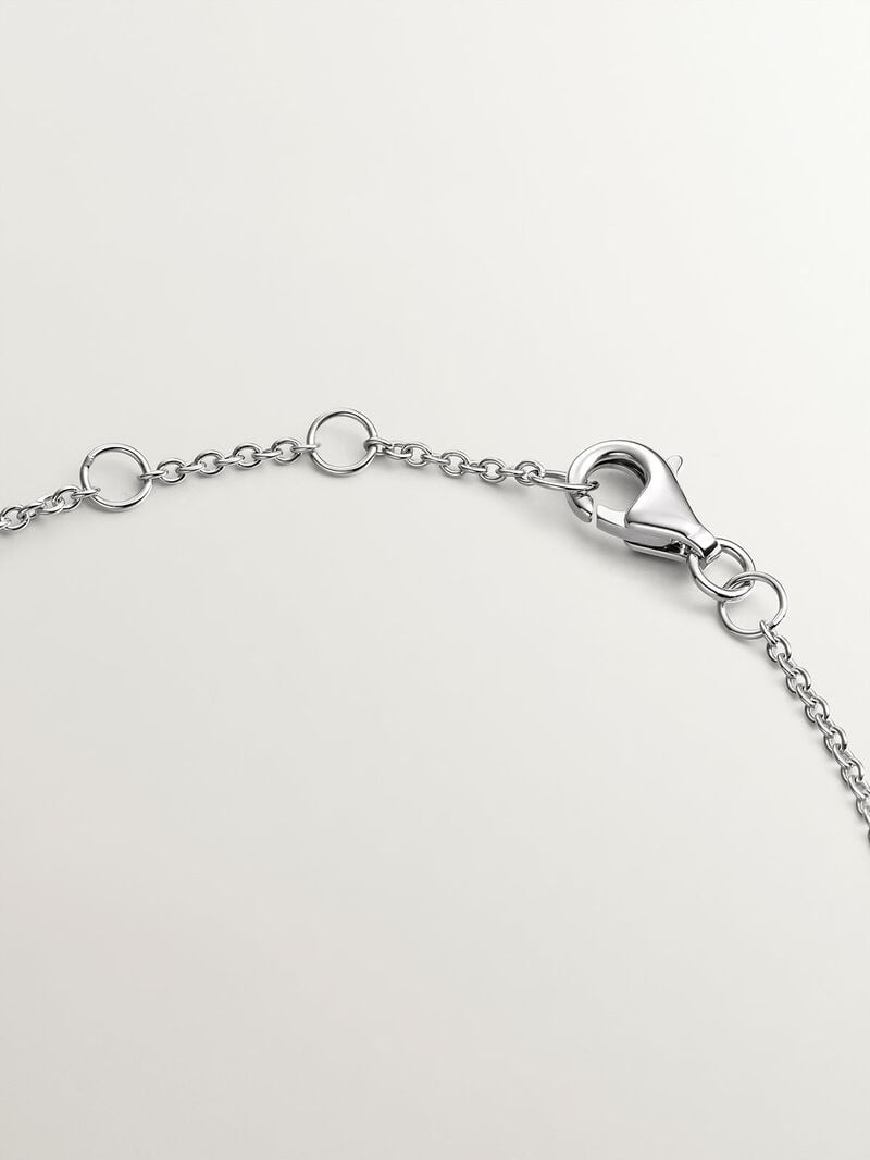 18K white gold bracelet with brilliant cut diamonds image number 6