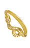 Gold-plated silver embossed snake ring , J04853-02