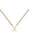 Collar inicial X oro rosa 9 kt , J04382-03-X