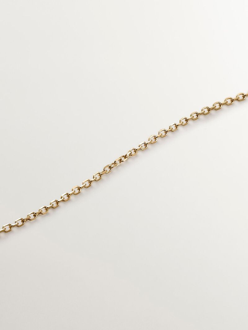 9K yellow gold pendant with blue sapphire image number 4