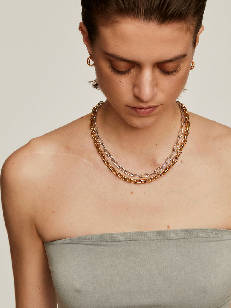 925 Silver rectangular link chain image number 5