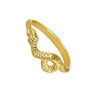 Gold-plated silver embossed snake ring, J04853-02