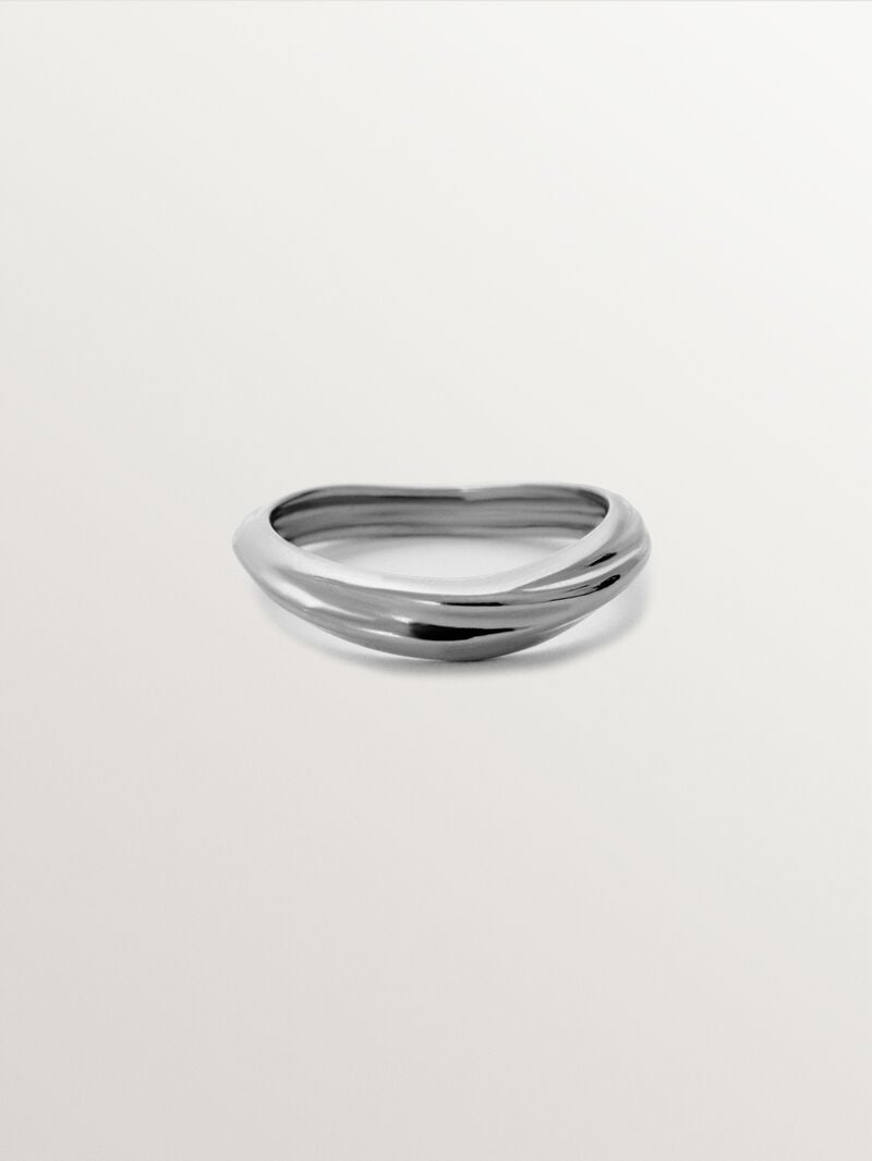 Textured 925 silver ring image number 2