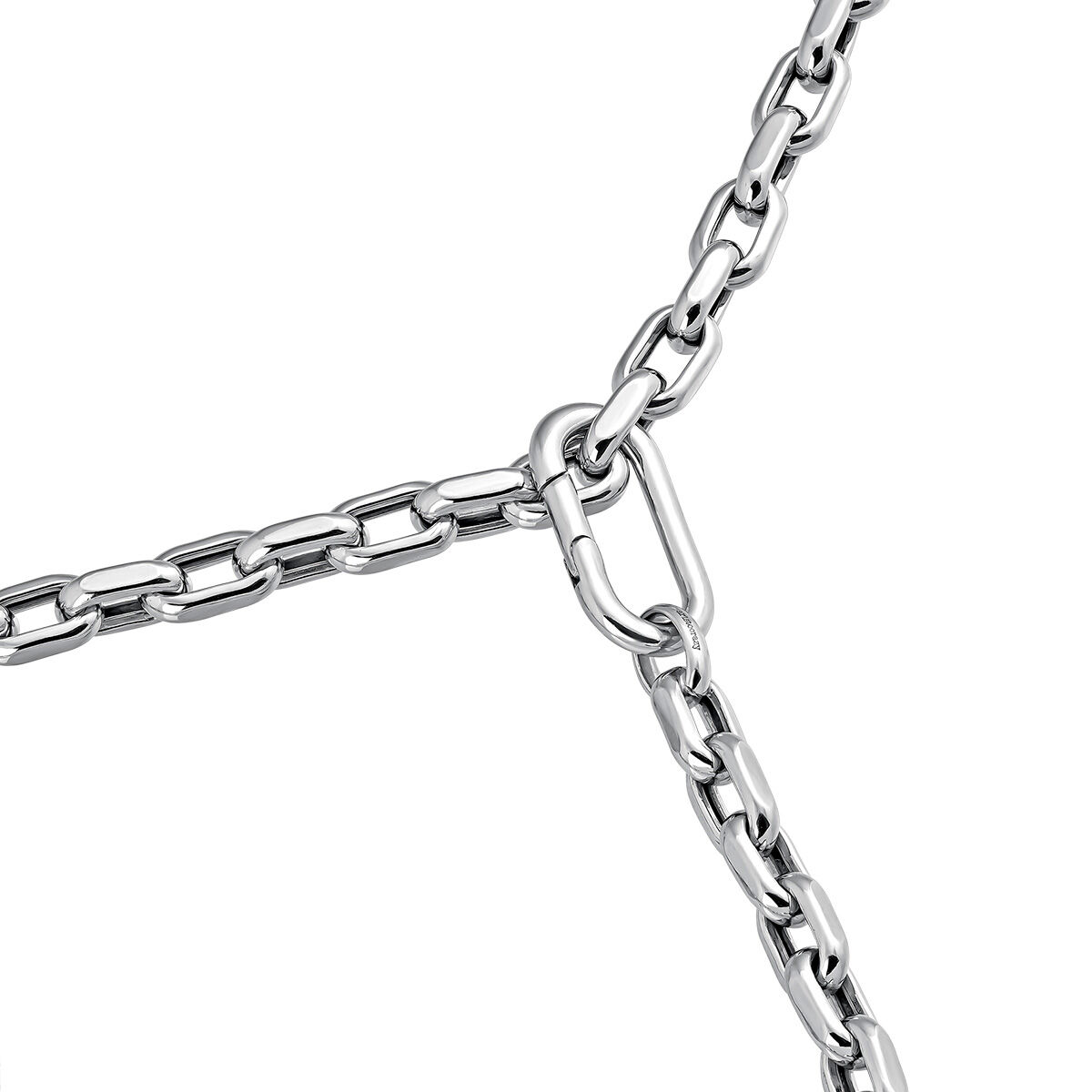 Oval silver hinged clasp, J05347-01, hi-res