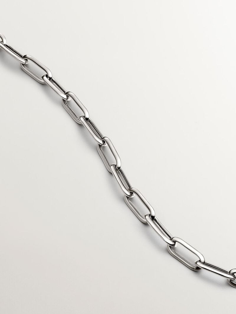 925 Silver rectangular link chain image number 2