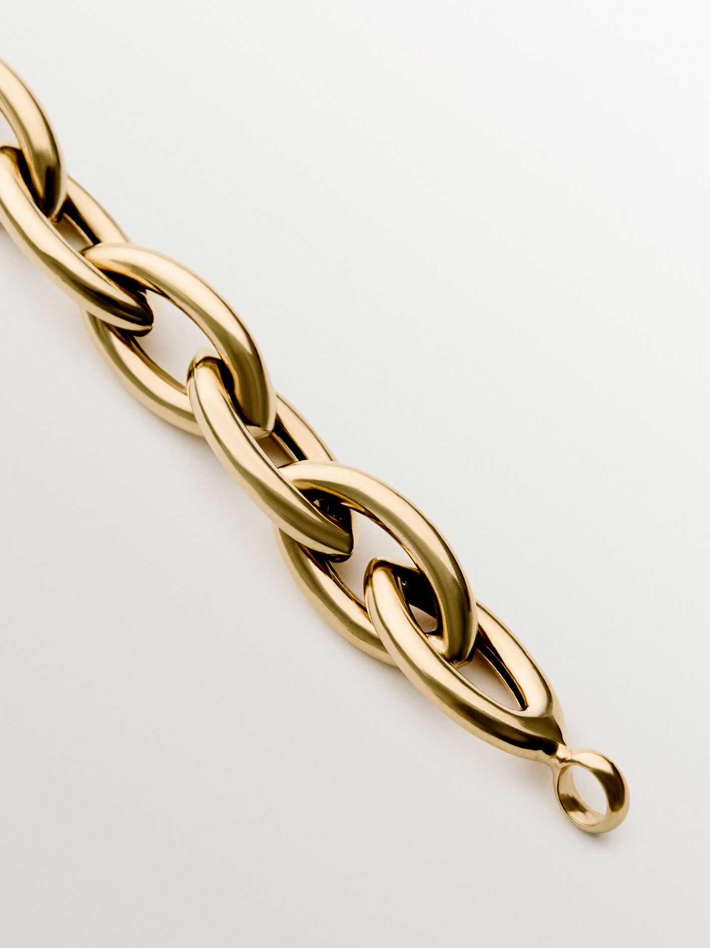 18K yellow gold plated 925 silver bracelet with oval links Aristocrazy
