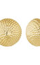Pendientes maxi botón mimbre plata recubierta oro , J04414-02