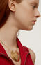 XL-size, circular, embossed pendant in 18kt yellow gold-plated sterling silver, J05213-02