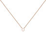 Rose gold Initial O necklace , J04382-03-O