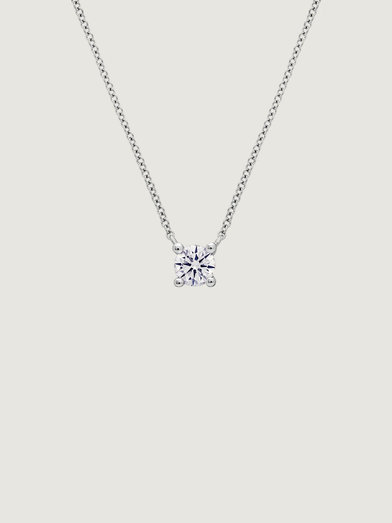 18K white gold pendant with 0.20 cts diamond image number 0