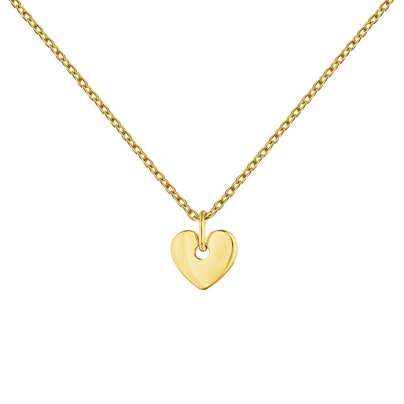 Gold plated heart pendant necklace, J04848-02, mainproduct