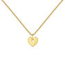 Gold plated heart pendant necklace, J04848-02
