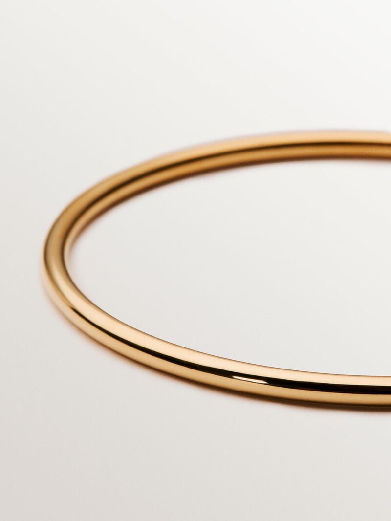 Rigid weekly style bracelet in 18K yellow gold plated 925 silver. image number 4
