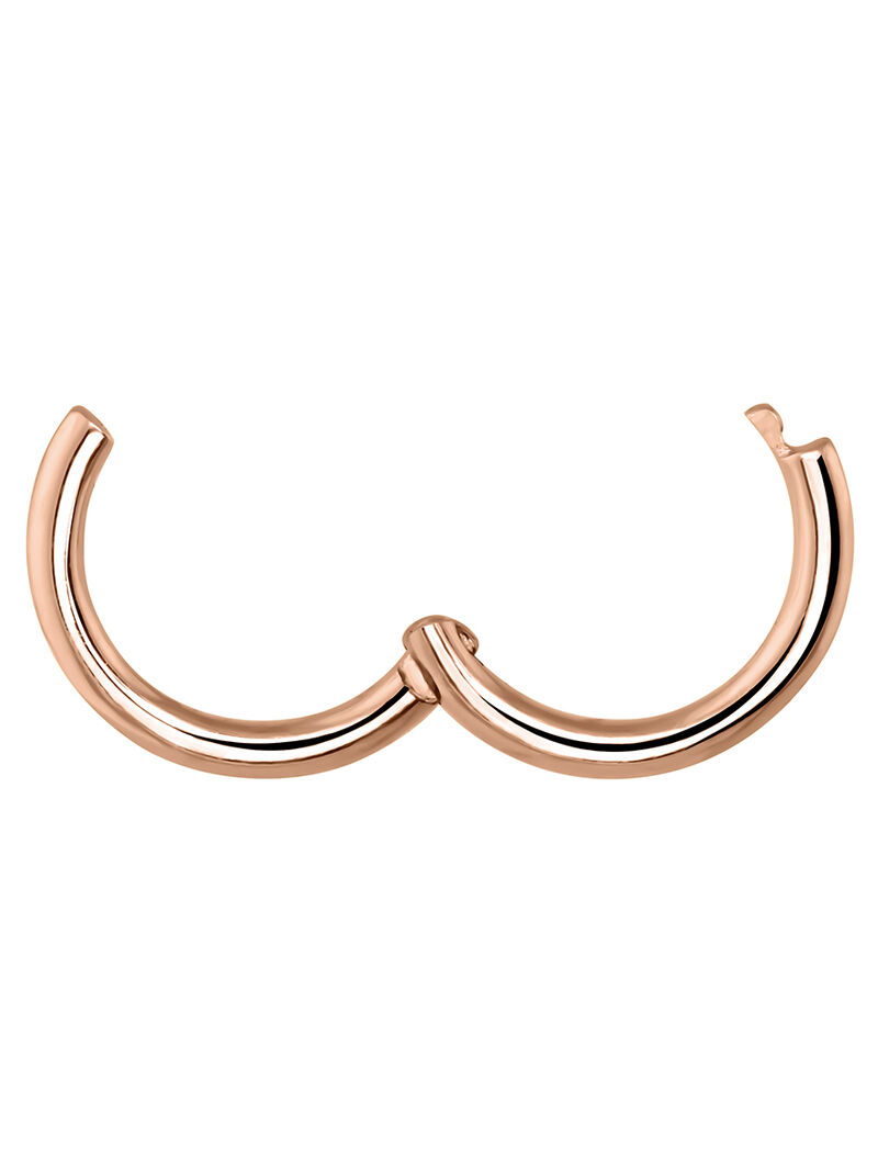 Individual small hoop earring of 9K rose gold image number 4