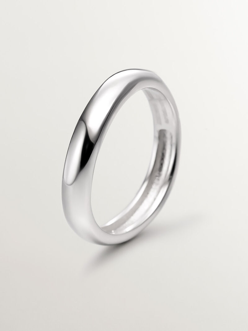 925 Sterling Silver Smooth Ring image number 4