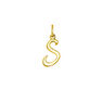 Gold-plated silver S initial charm , J03932-02-S