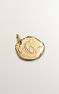 Charm medalla inicial C artesanal plata recubierta oro , J04641-02-C