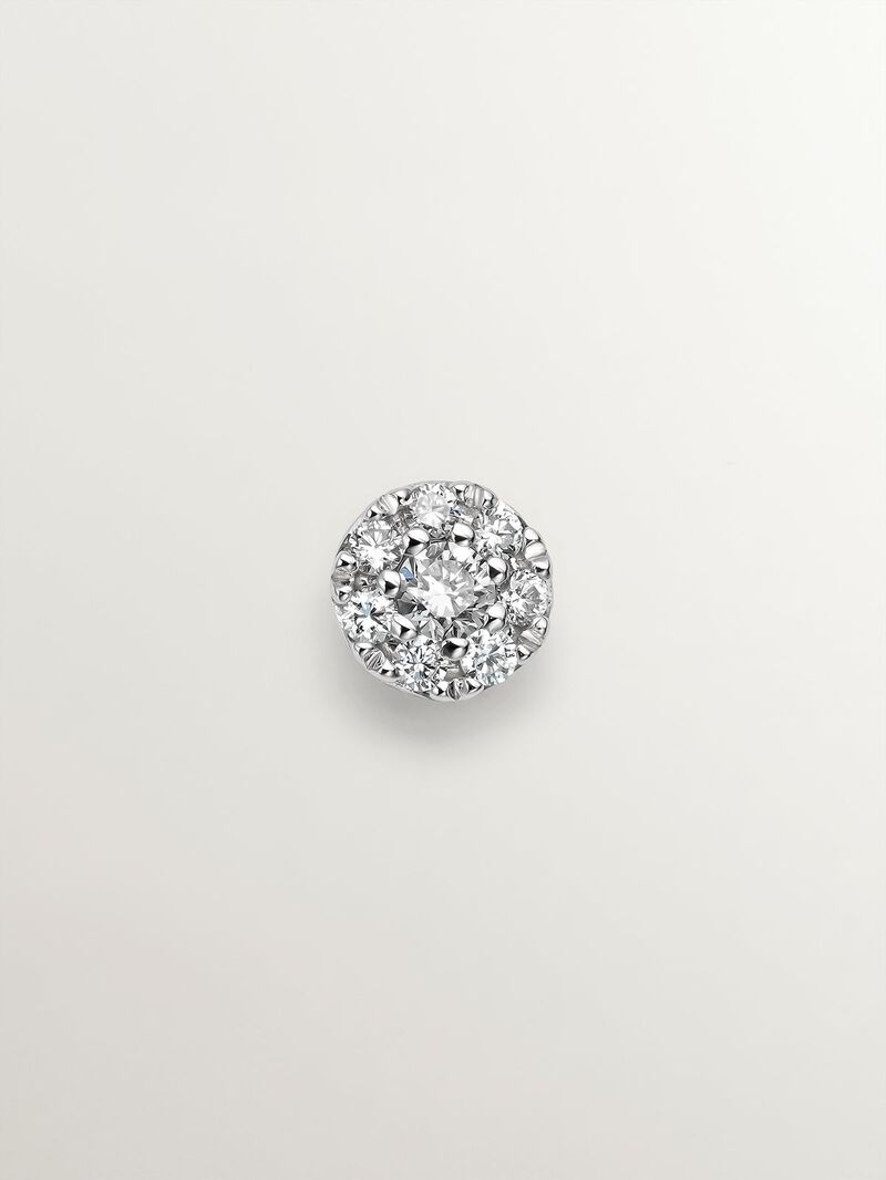Individual 18K white gold earring with brilliant cut diamond image number 2