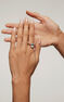 Anillo topacio oval gran plata recubierta oro rosa , J03816-03-SKY