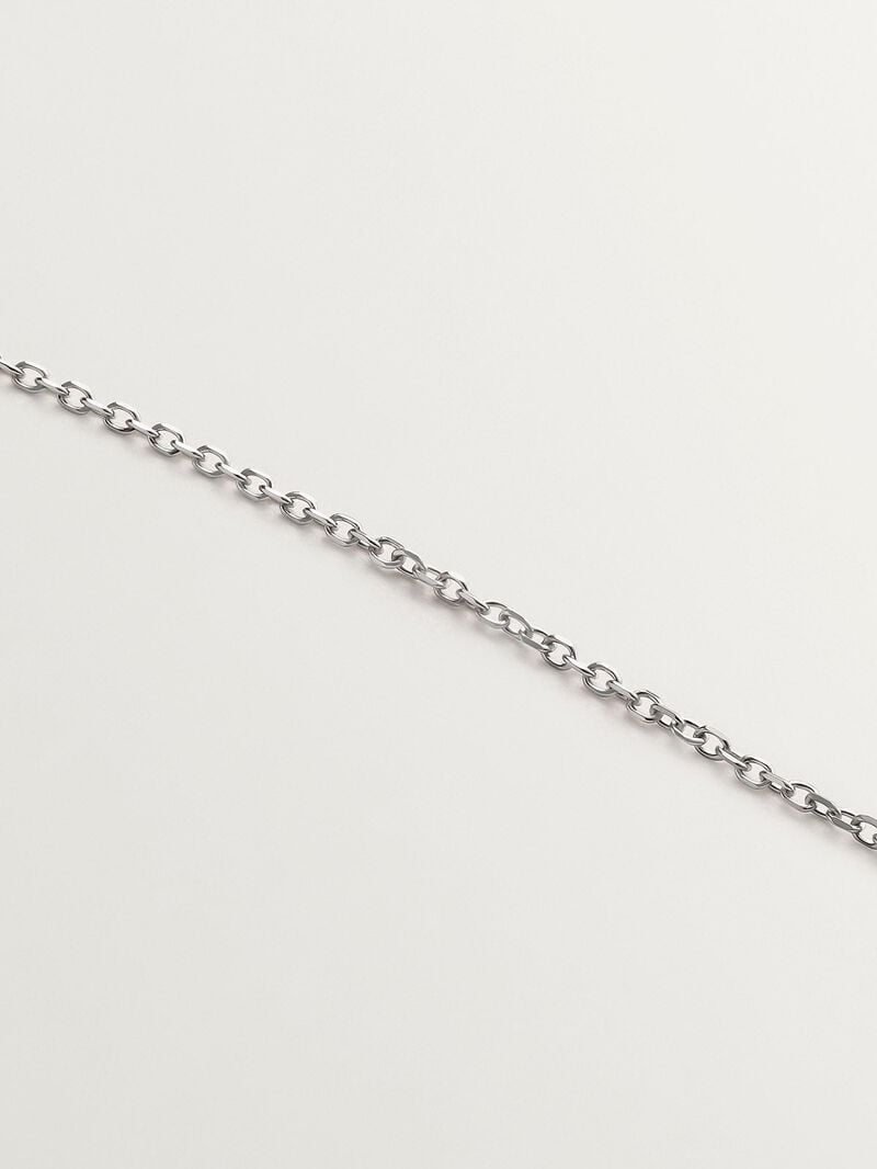 18K white gold pendant with sapphire and diamond. image number 4