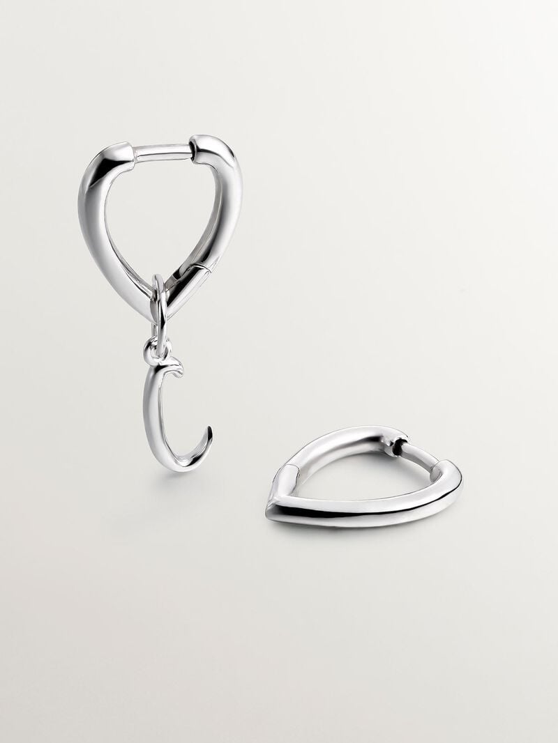 925 Silver Charm with initial C image number 3