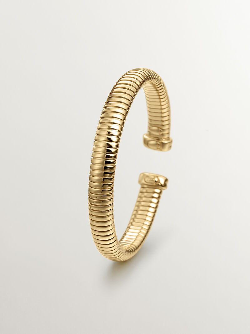 18K yellow gold plated 925 silver tumbagas bracelet image number 2