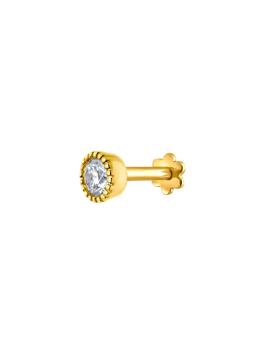Mini diamond piercing in 18k gold , J03550-02-H-18, hi-res