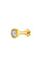 Mini diamond piercing in 18k gold , J03550-02-H-18
