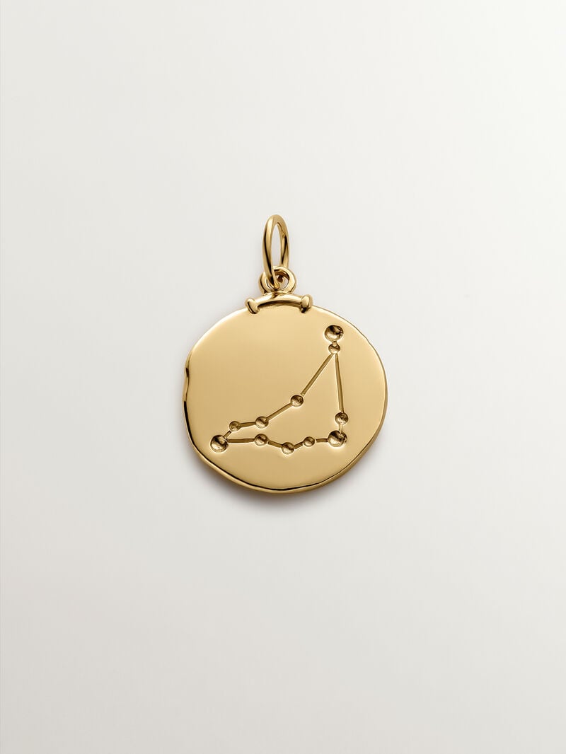 Capricorn Charm made of 925 silver, coated in 18K yellow gold image number 2