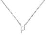 White gold Initial P necklace , J04382-01-P