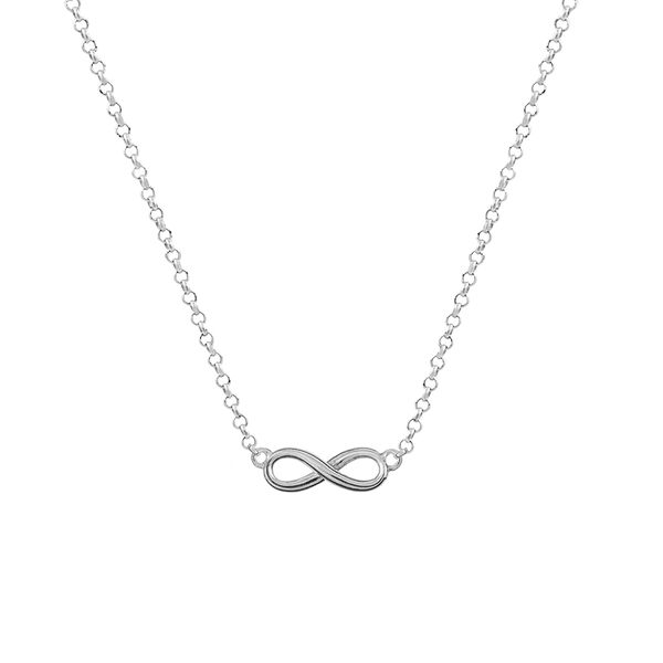 Silver infinity necklace , J01248-01,hi-res