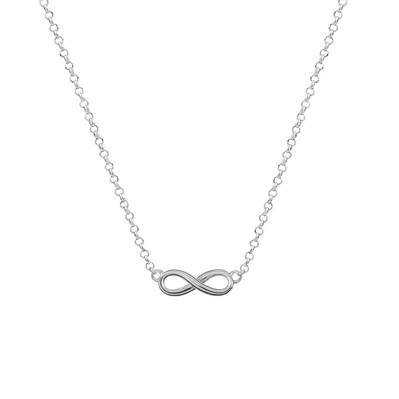 Silver infinity necklace , J01248-01, hi-res