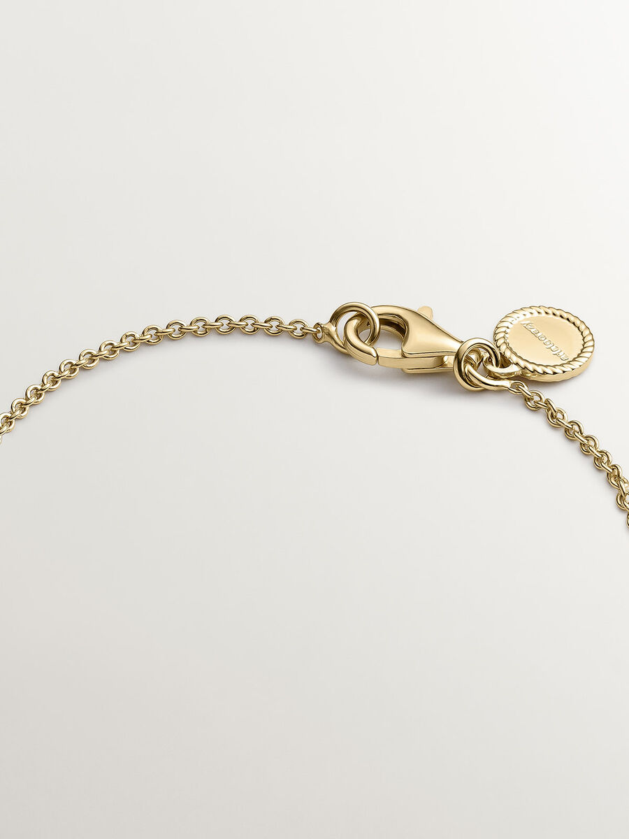 Bracelet in 18k yellow gold-plated silver with heart on the inside , J05164-02, hi-res