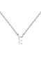 Collar inicial E oro blanco 9 kt , J04382-01-E