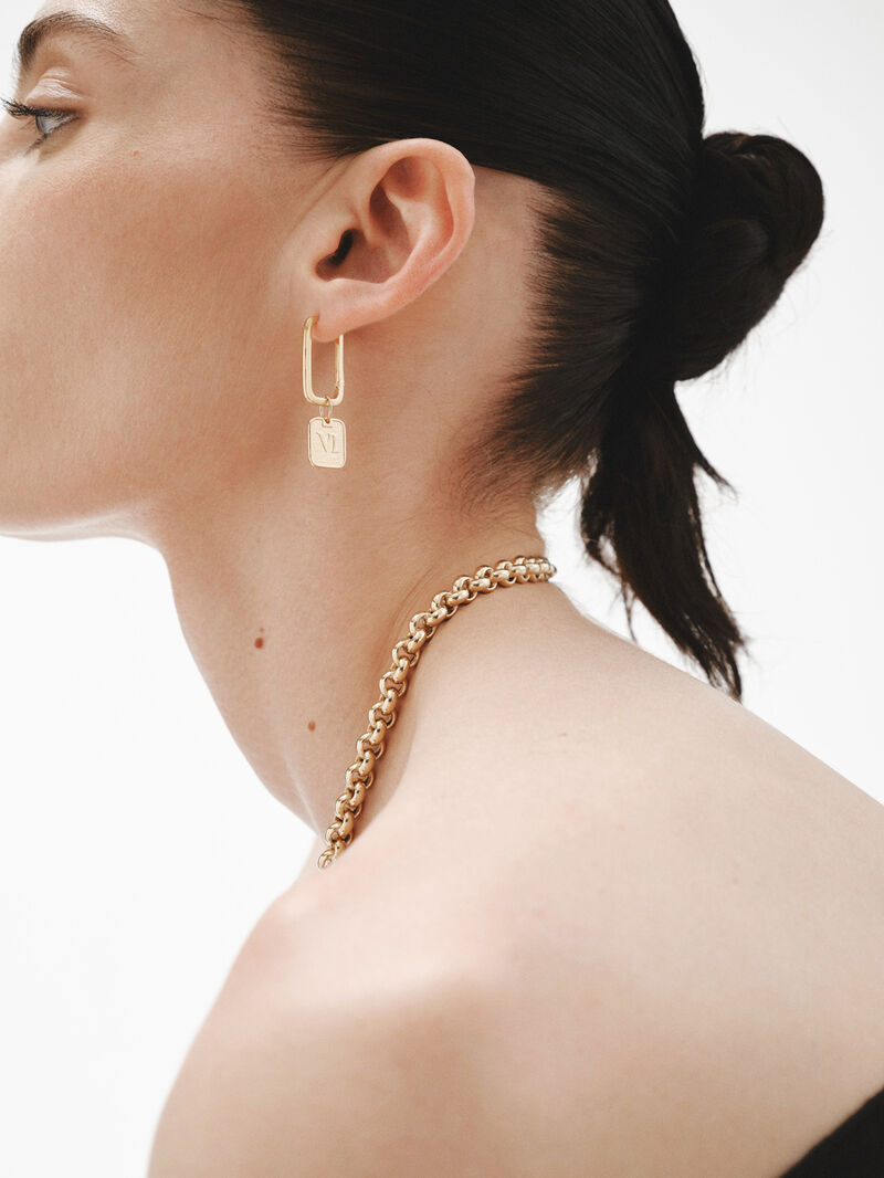 925 silver charm bathed in 18k yellow gold with number 6 image number 1