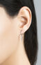 Boucle d'oreille piercing créole pics diamants or blanc 0,04 ct , J03872-01-H