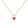 9 kt gold diamonds and ruby clover pendant , J04080-02-RU