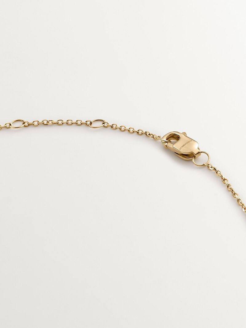 9K yellow gold pendant with blue sapphire image number 6
