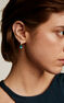Pendientes largos topacio plata , J03752-01-LB-WT