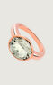 Anillo solitario grande cuarzo plata recubierta oro rosa , J03231-03-GQ