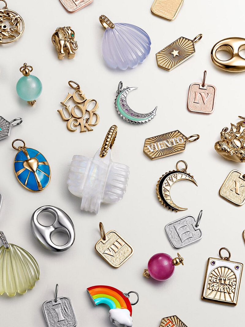 925 silver charm shaped like a rainbow and multicolored enamel image number 4
