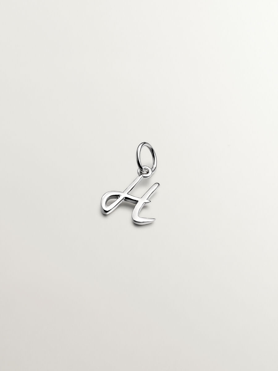 Silver H initial charm  , J03932-01-H, hi-res