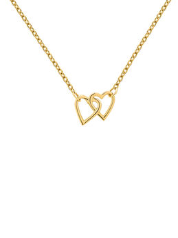 Intertwined heart pendant in 9k yellow gold, J05033-02, mainproduct