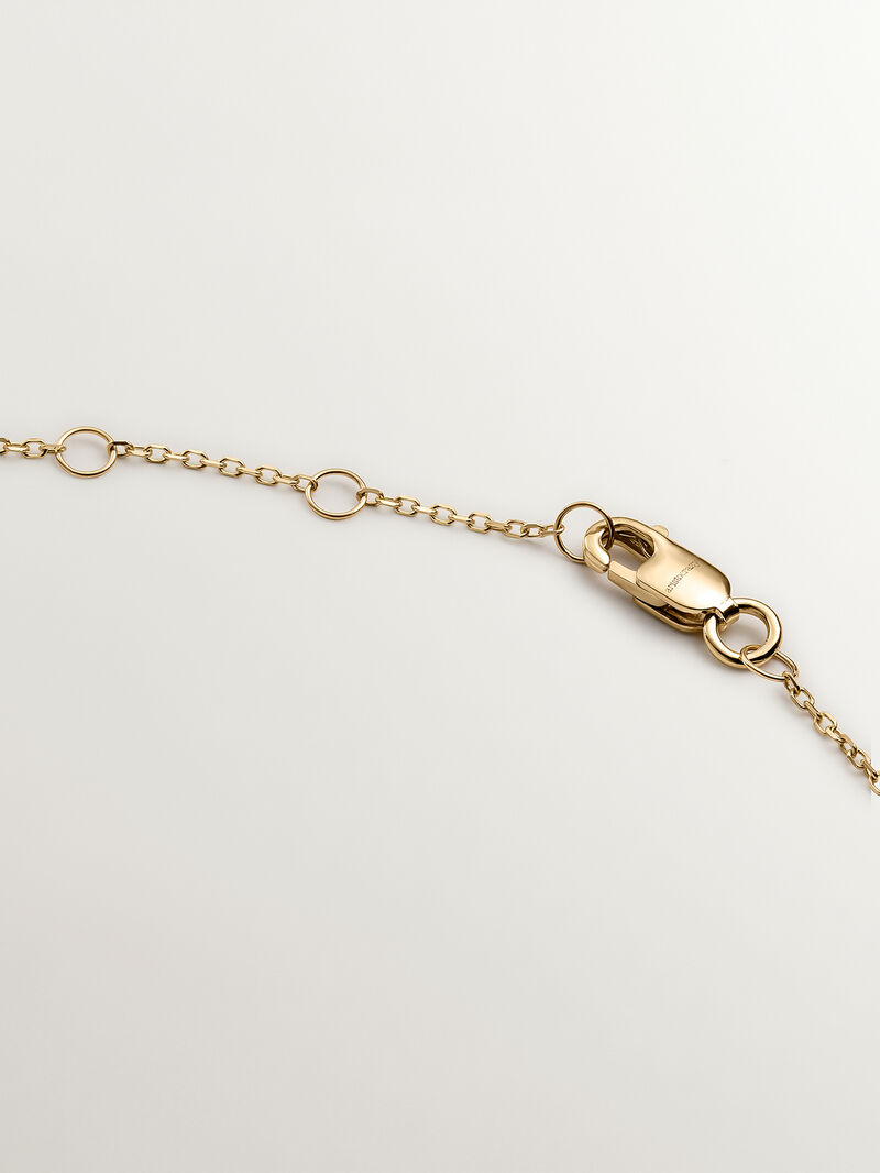 9K Yellow Gold Pendant with Ruby and Diamond. image number 4