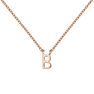 Rose gold Initial B necklace , J04382-03-B