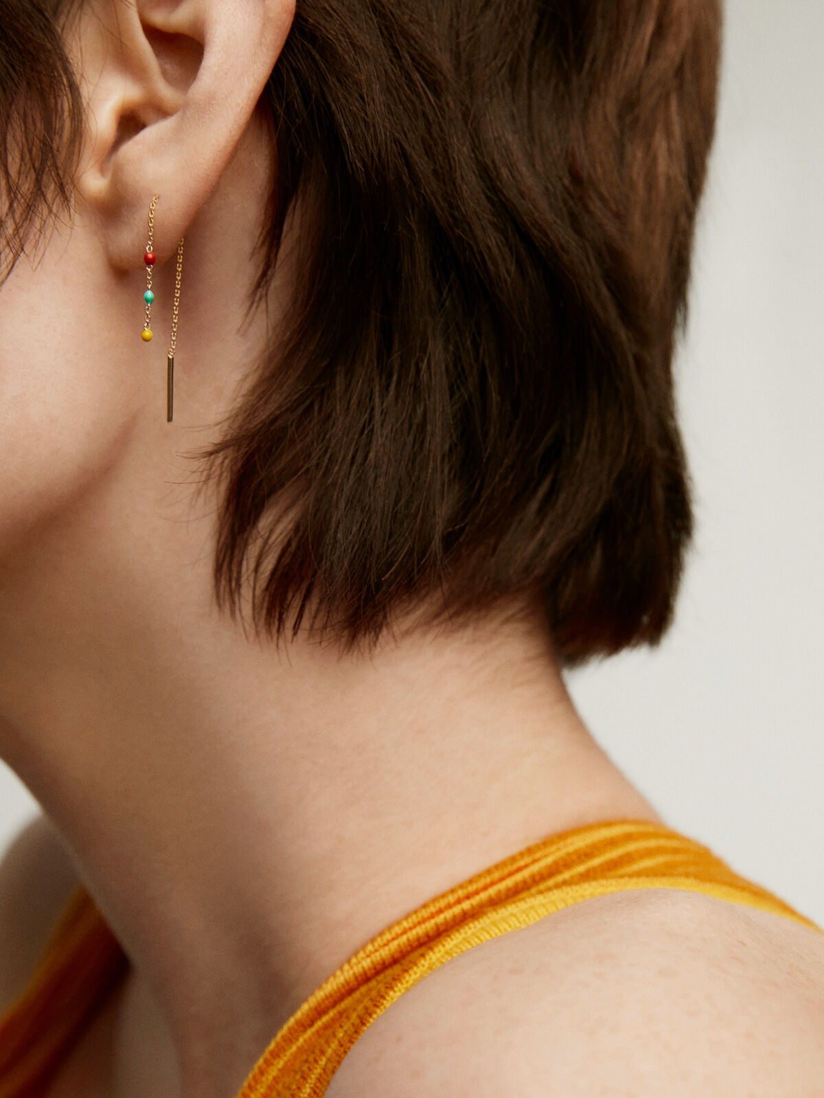 Single long earrings sales