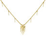 Gold plated fantasy motifs necklace, J04554-02